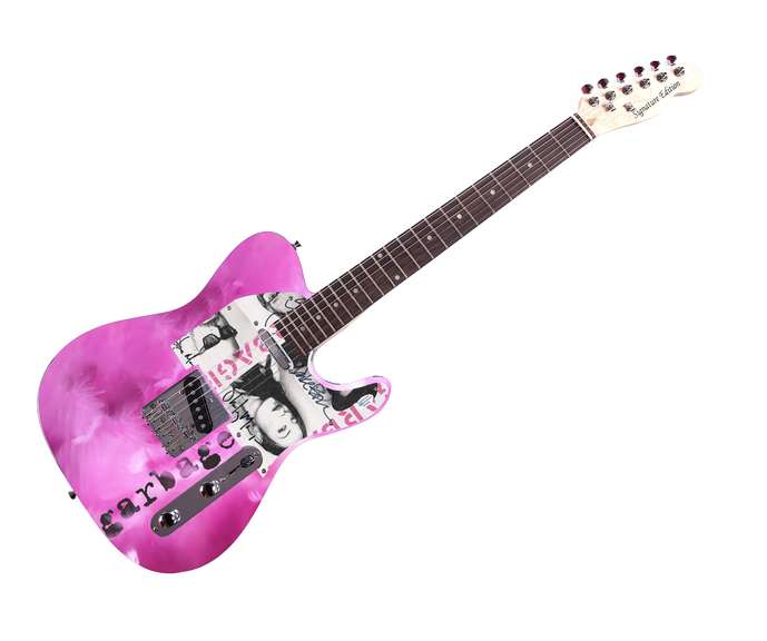 Garbage Autographed Signed Custom Photo Graphics Guitar ACOA