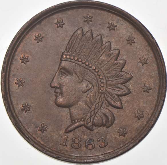 1863 Edward Miehlings Meat Market Civil War Token NY 630 AX