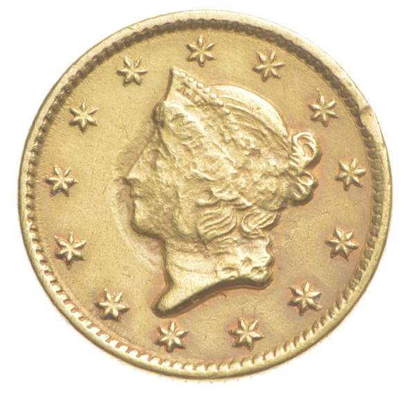 1851-C $1 Liberty Head Gold Dollar
