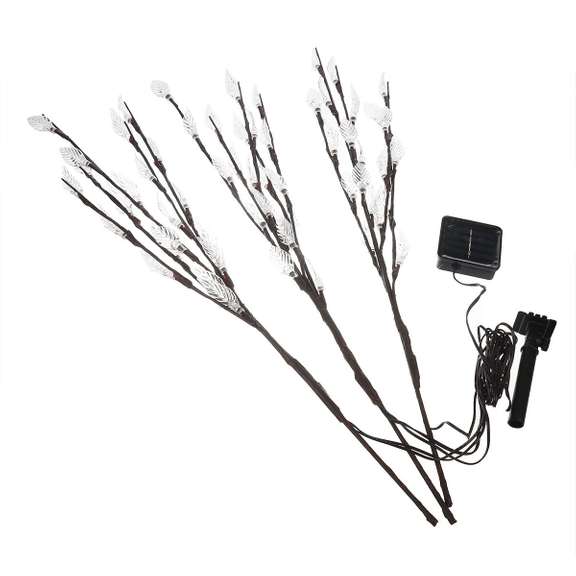 3Pcs Solar Leaf Branch Tree 60 LED Lights