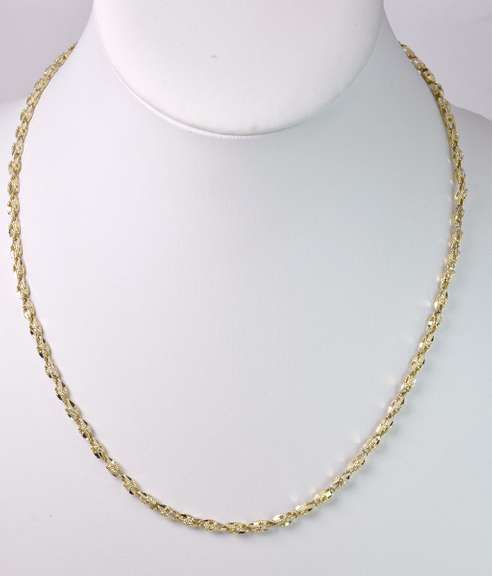 Inctricate Ladies Fancy Link Necklace in Yellow Gold