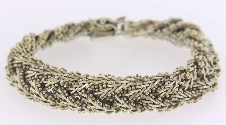 Vintage Sterling Silver Signed Bracelet