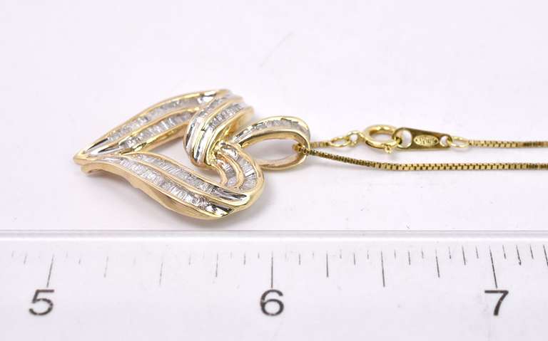 Darling Diamond Heart Pendant Necklace in 10K & 14K Yellow Gold