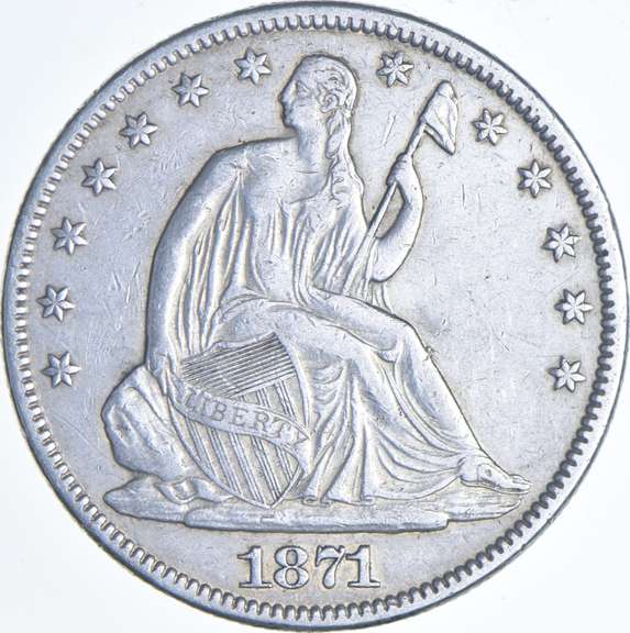 1871 Seated Liberty Half Dollar