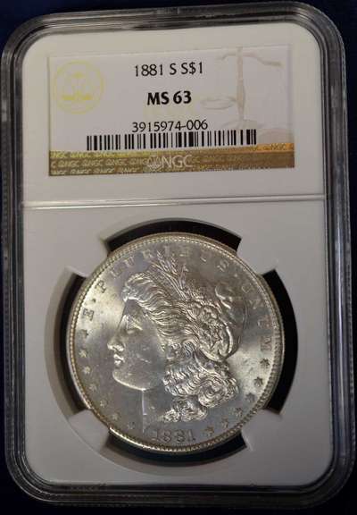 1881-S MS63 Morgan $