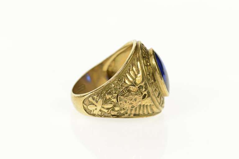 10K Yellow Gold United States Air Force Ornate Military Ring