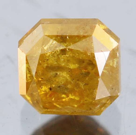 Rare 1.02ct emerald cut yellow Diamond