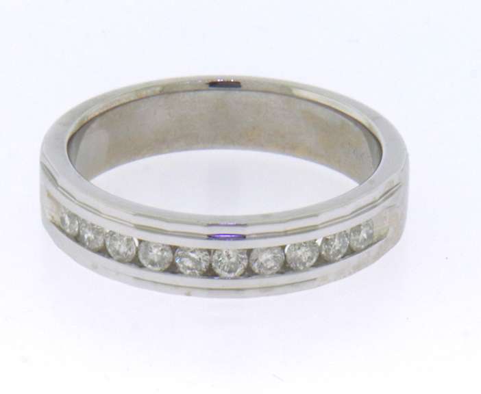 Handsome Gents' 14kt WG Channel Set Diamond Handsome Gents' 14kt WG Channel Set Diamond RingRing