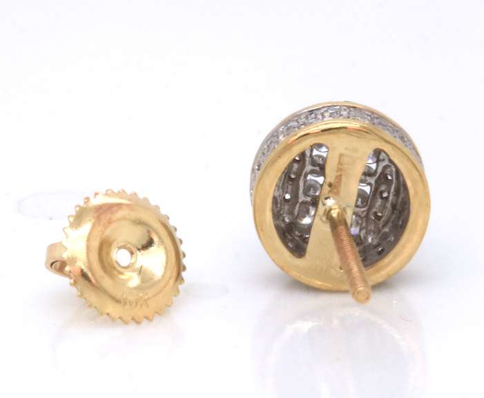 Stunning Yellow Gold Diamond Earrings
