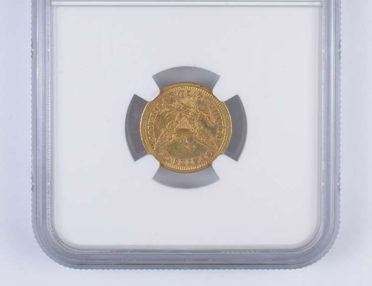 AU58 1862 $2.50 Liberty Head Gold Quarter Eagle - Graded NGC