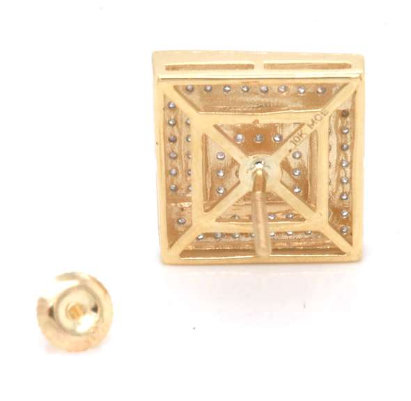 Brilliant Yellow Gold Diamond Earrings