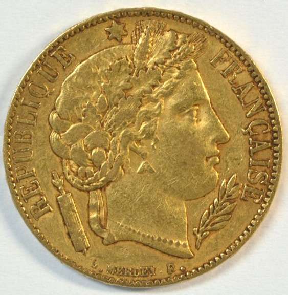 Real nice 1851-A French Republic 20 Francs Gold Piece