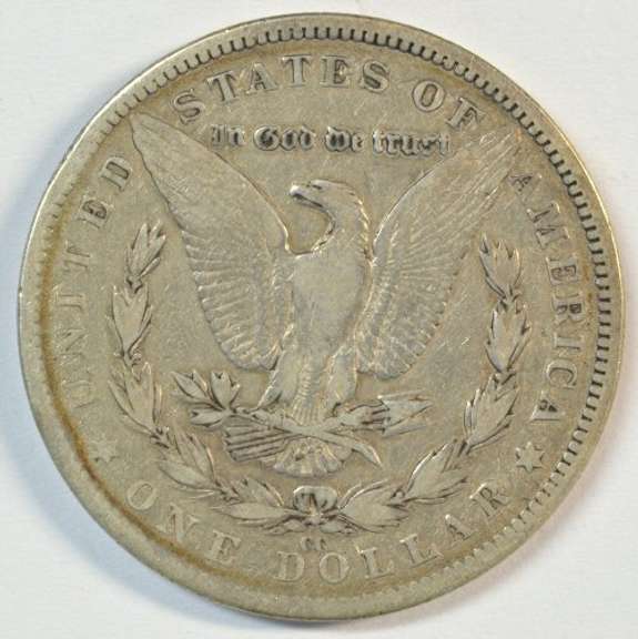 Key date 1892-CC Morgan Silver Dollar in nice circ