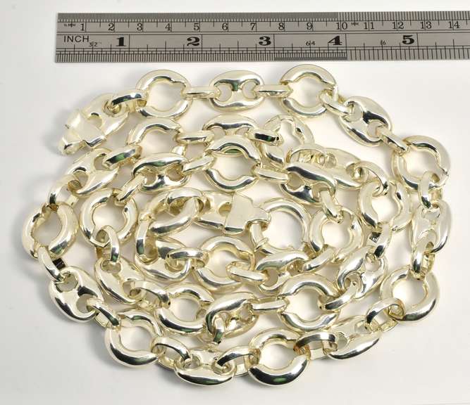 Bold, Wide, and Long Sterling Necklace