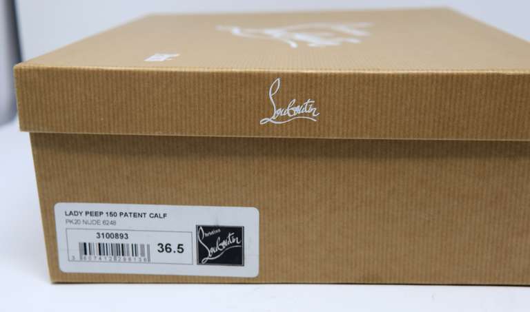 Authentic Christian Louboutin Lady Peep 150 Patent Calf