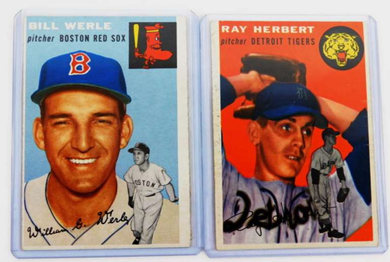 2 Topps 1954 Baseball Cards