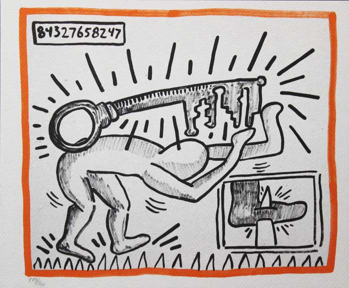 KEITH HARING UNTITLED 1989  HARING UNTITLED