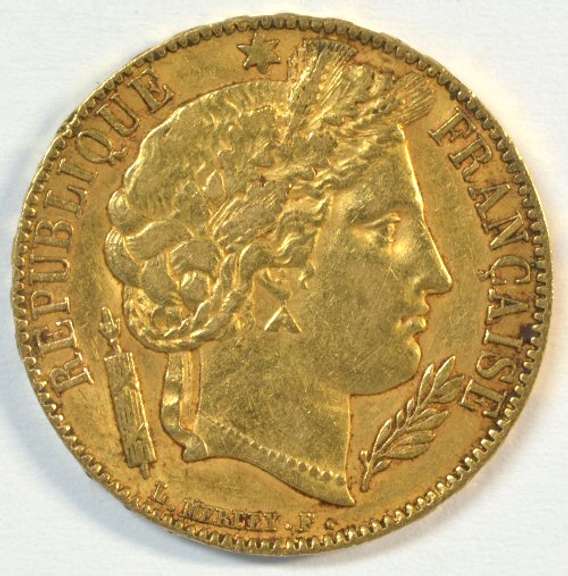 Real nice 1851-A French Republic 20 Francs Gold Piece