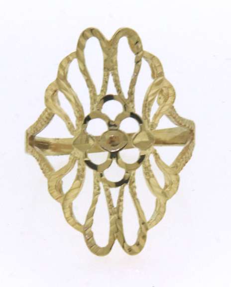 Beautiful Yellow Gold Filigree Saddle Ring