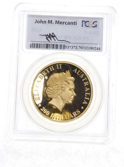 PR70DCAM 2014-P Australia 200 Dollars Eagle 2 Oz .999 Gold - PCGS