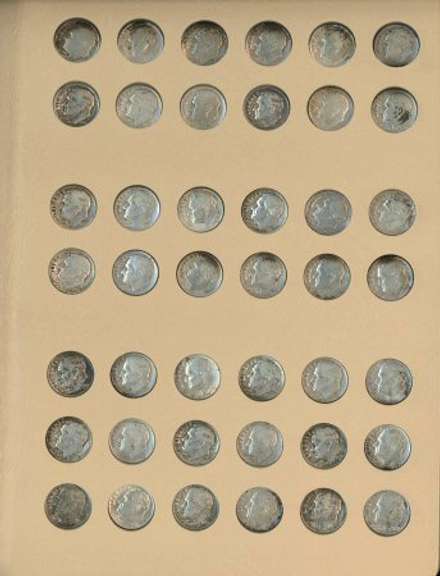 Complete Set of 78 Diff. Roosevelt Dimes 1946 to 1980-D