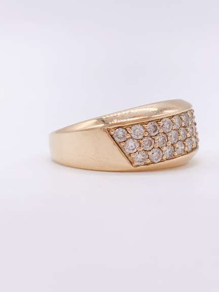 Pave Diamond14kt Solid Yellow Gold Ring