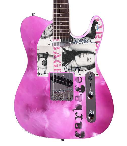 Garbage Autographed Signed Custom Photo Graphics Guitar ACOA