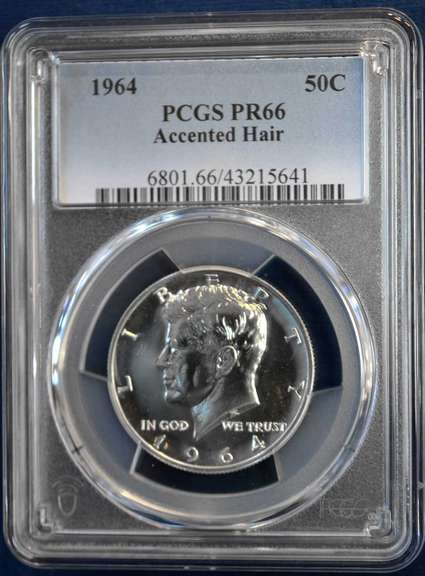 1964 PCGS PR66 Accented Hair 50C