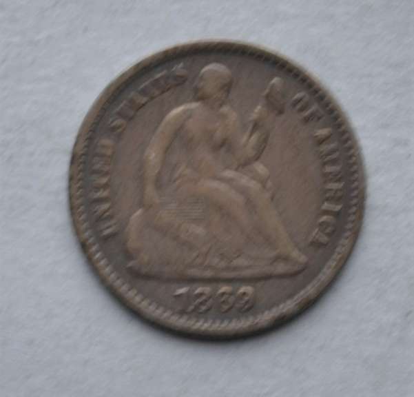 1869 Seated Half Dime