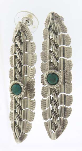 Sterling Silver Dangle Gemstone Earrings