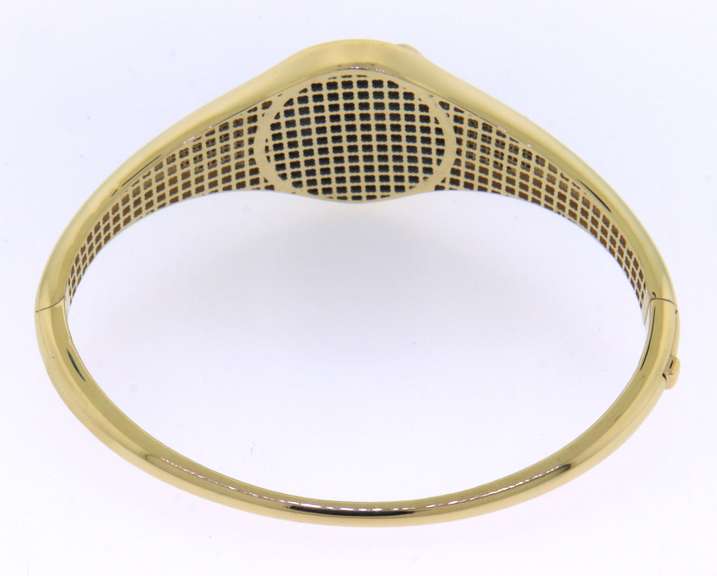 Favorite Yellow Gold Black Onyx Lion Head Bracelet