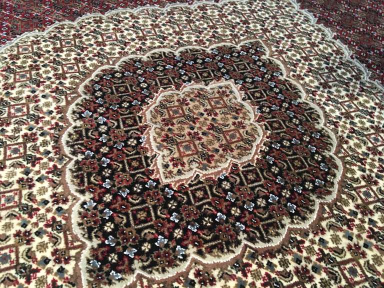 FINE  SILK & WOOL PERSIAN TABRIZ RUG
