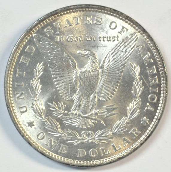 Frosty-white Choice BU 1881-P Morgan Silver Dollar