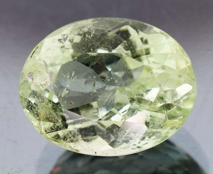 High fire 7.66ct platinum green Aquamarine