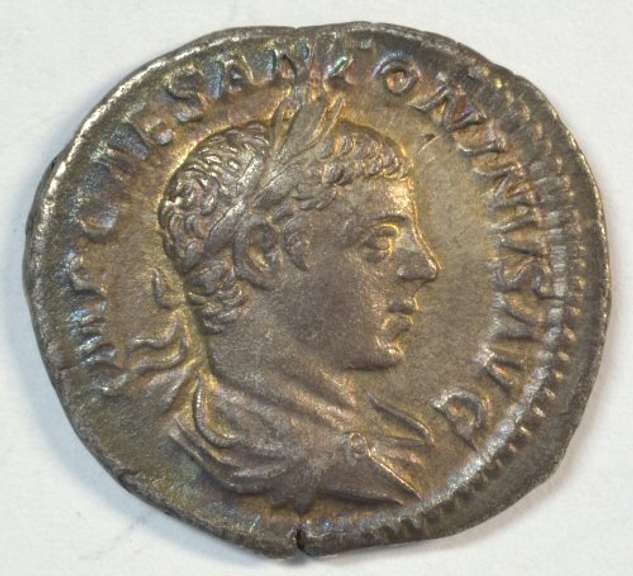 Original Mint Elagabalus Roman Silver Denarius, 218-222 AD