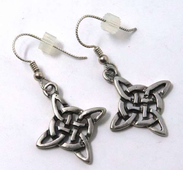 Sterling Silver Star Dangle Earrings