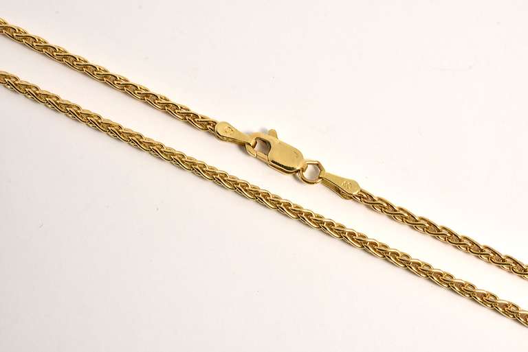 14k Yellow Gold Wheat Necklace