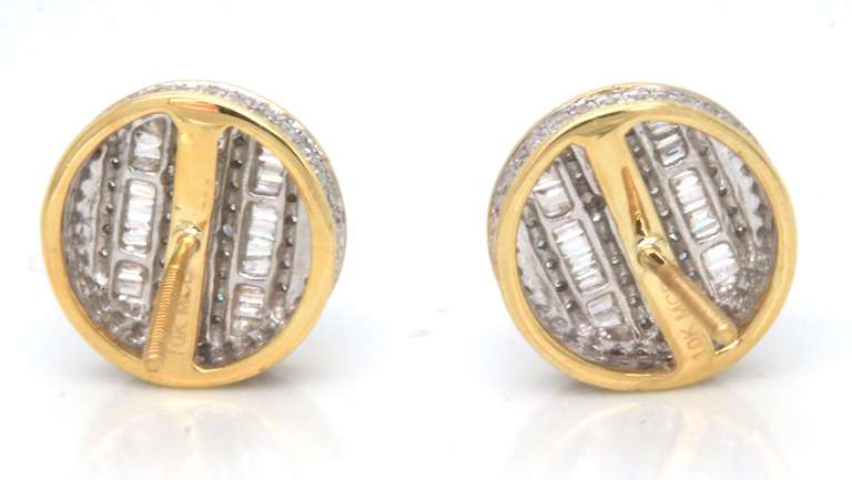 Dazzling Yellow Gold Diamond Earrings