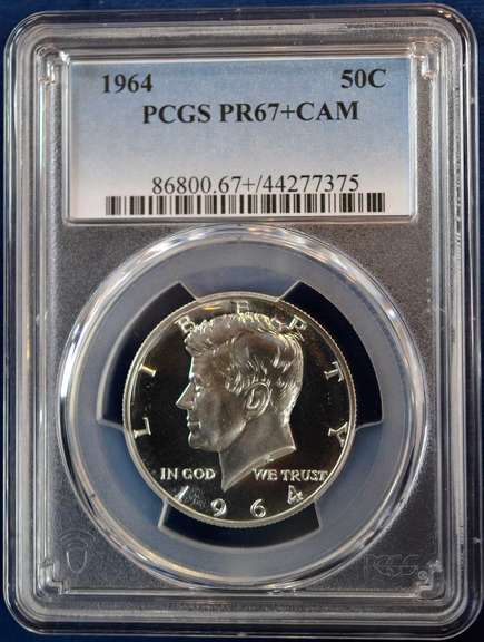 1964 PCGS PR67+CAM 50C