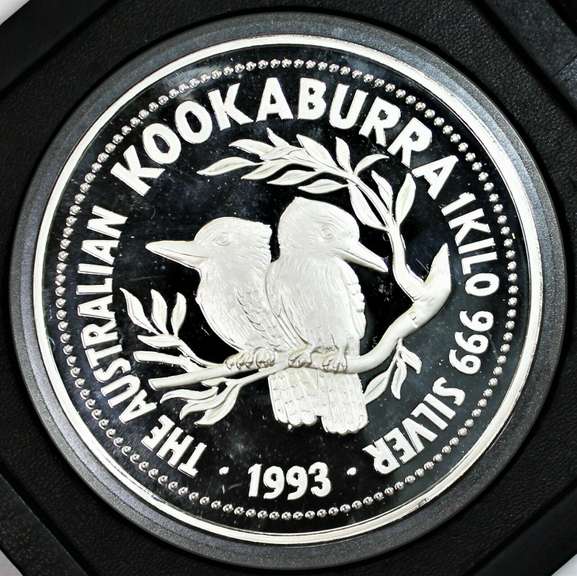 Giant 1993 1 Kilo Australian Kookaburra .999 Proof Silver Coin