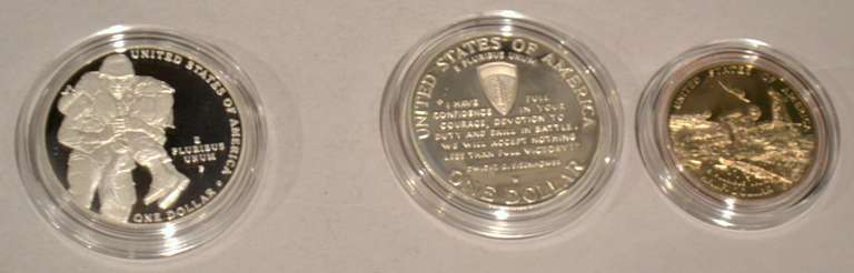 1991-5 WW 11 2 Piece Proof Set  & Medal Of Honor Proof Silver Dollar2011
