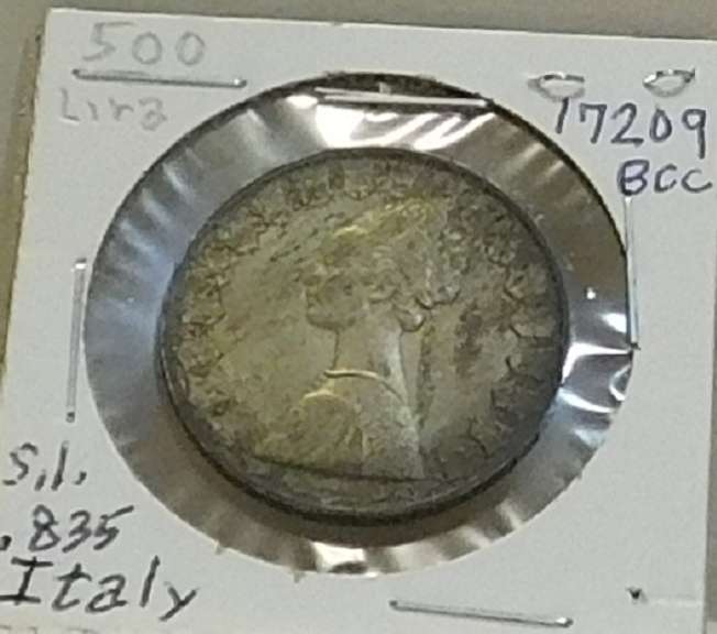 Italy, 500 Lira, .835 Silver
