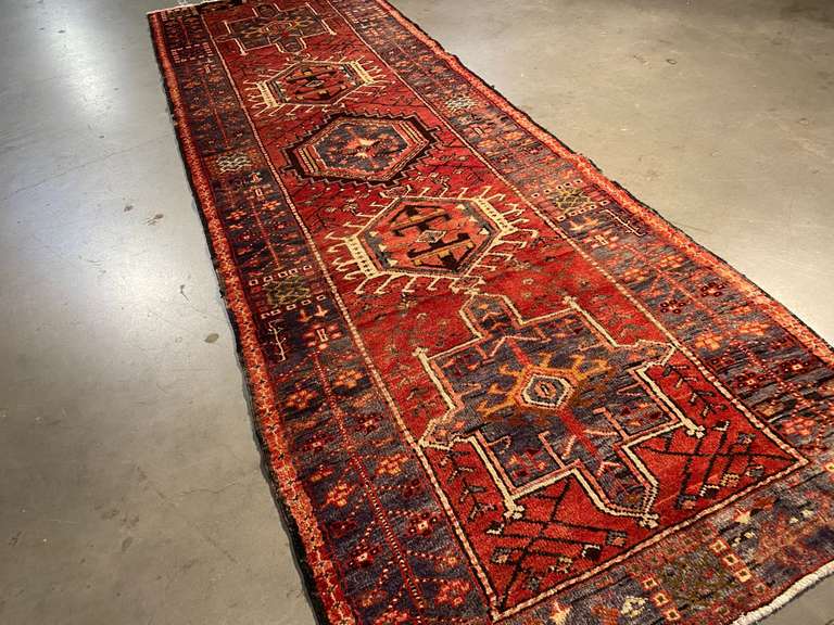 VINTAGE PERSIAN KARAJEH RUNNER 3.6x10.3