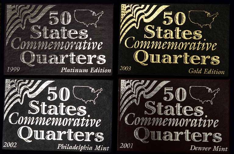 Lot Of 5 50 State Commemorative Quarters.