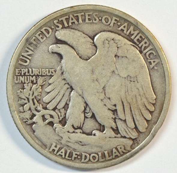Rare 1921-P Walking Liberty Half Dollar. Nice Fine