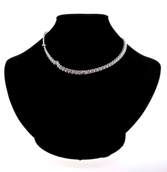 Exquisite Handmade Italian Sterling Silver Love Chain Necklace