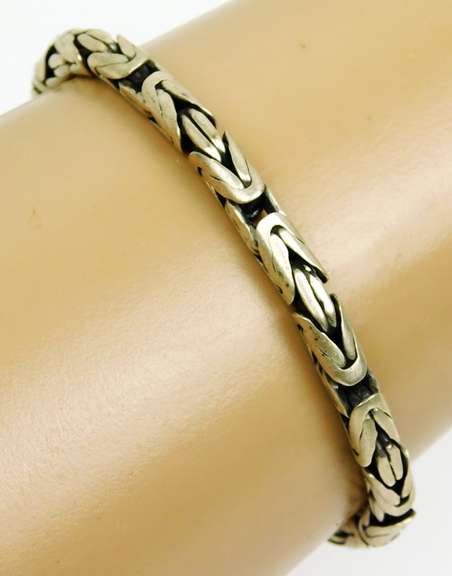 Sterling Silver Byzantine Bracelet, 8 Inches