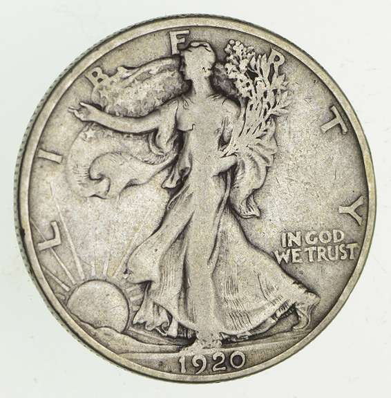 1920-S Walking Liberty Silver Half Dollar - Circulated