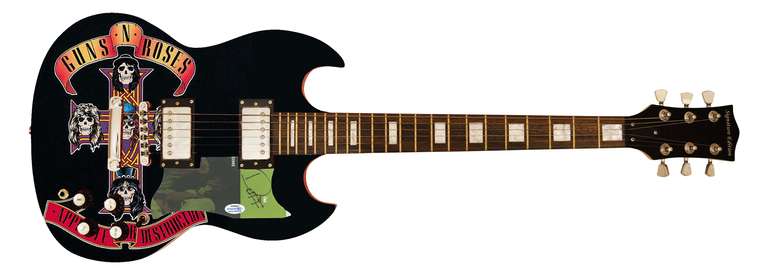 Guns N Roses Duff Mckagan Autographed Signed Custom Photo Graphics Guitar ACOA