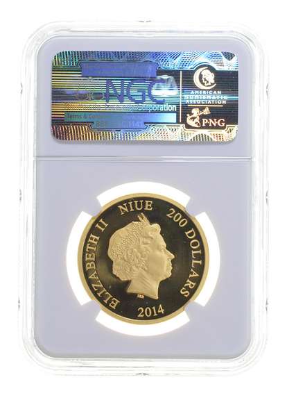 PF70 UCAM 2014 Niue 200 Gold Dollars - Minnie Mouse Disney - NGC COA
